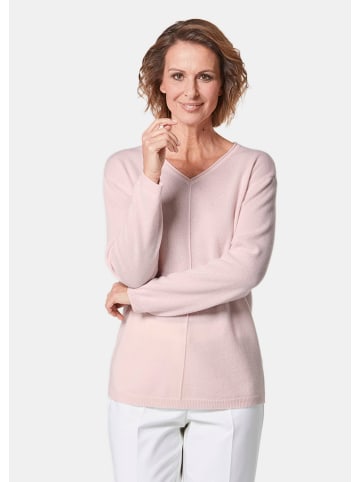 GOLDNER Basicpullover mit V-Ausschnitt in puder