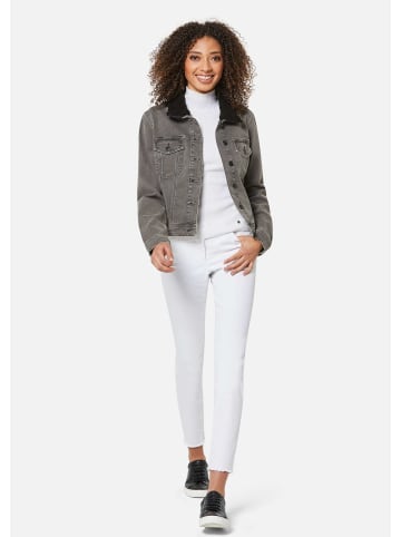 MADELEINE Jeansjacke mit Teddykragen in grey