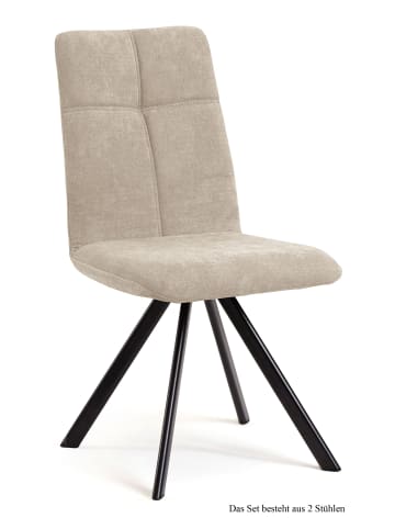 58 aufm Kessel ESSZIMMERSTUHL (2er-Set) Davyd 47x92x60 Schwarz/Natur