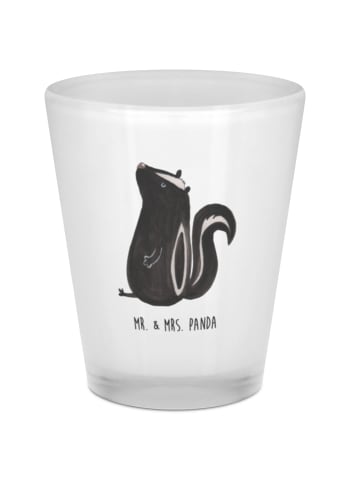 Mr. & Mrs. Panda Gläschen Stinktier Sitzen ohne Spruch in Transparent