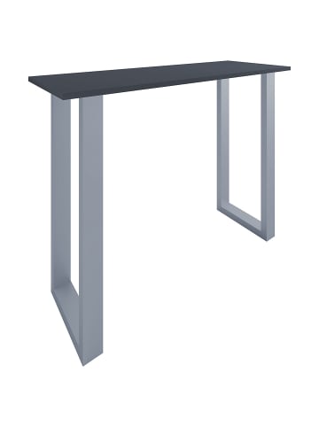 ebuy24 Bartisch Xona silberfarben Anthrazit 140 x 50 cm