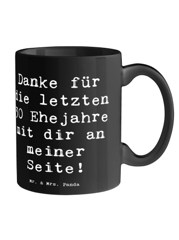 Mr. & Mrs. Panda Tasse 30. Hochzeitstag Perlenhochzeit mit Spruch in Schwarz