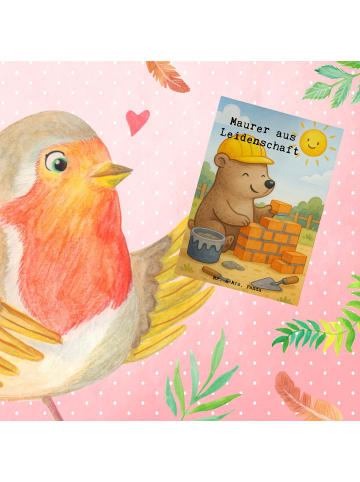 Mr. & Mrs. Panda Beileidskarte Maurer Leidenschaft Design mit Sp... in Weiß