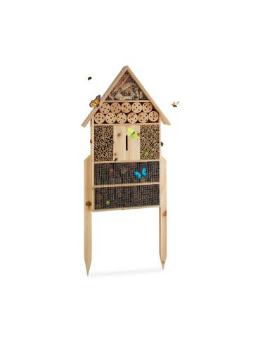 relaxdays Insektenhotel in Natur - (B)49 x (H)79 x(T)12 cm