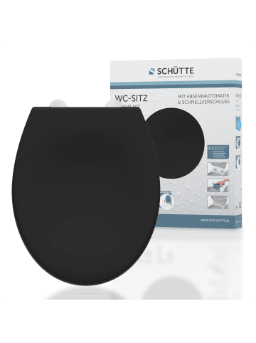 Franz Joseph Schütte Duroplast WC-Sitz BLACK, mit Absenkautomatik und Schnellverschluss