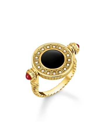 Thomas Sabo Ring Schlange Mit Weißen Steinen in gold, bunt