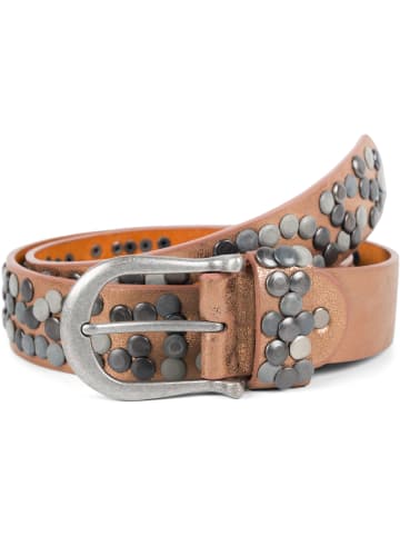styleBREAKER Nietengürtel in Bronze