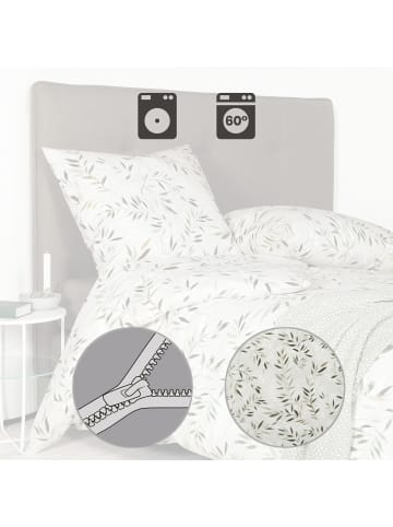 Janine Fein-Biber Bettwäsche in oliv-grün