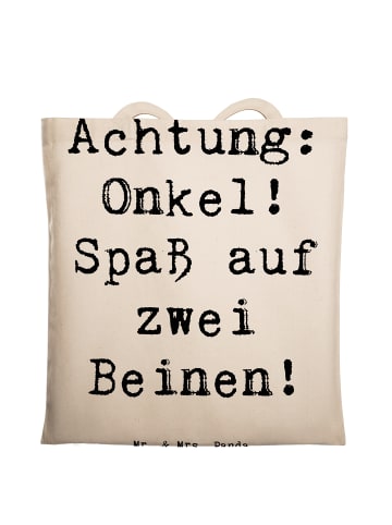 Mr. & Mrs. Panda Tragetasche Spruch Spaßiger Onkel mit Spruch in Creme