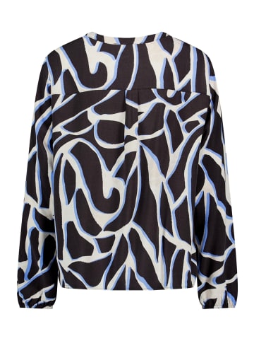 BETTY & CO Schlupfbluse mit Print in Grau/Weiß