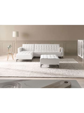 Beliani 3-tlg Modulsofa ABERDEEN in Weiß/Schwarz