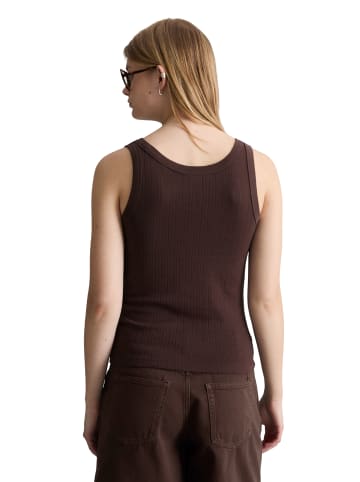 Marc O'Polo DENIM Pointelle-Top slim in Burnt Aubergine