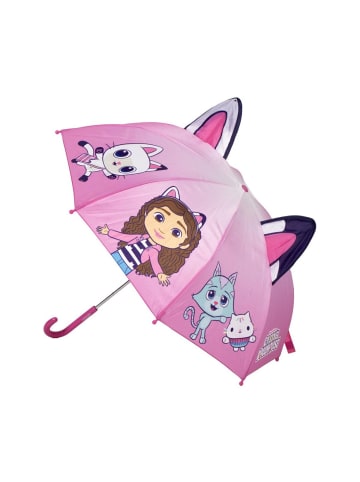 Gabby's Dollhouse Kinderregenschirm rosa 71cm mit Griff