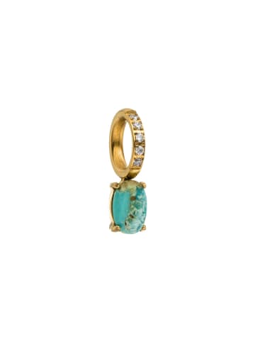 PURELEI Charm Geburtsstein Dezember Türkis Gold