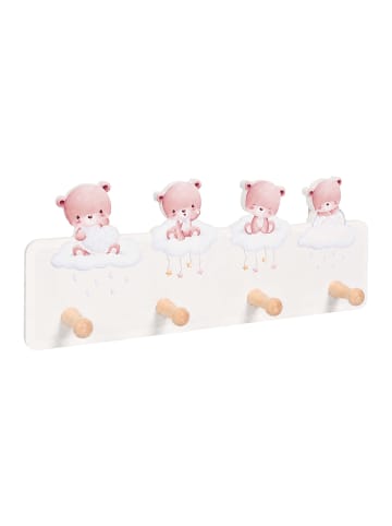 relaxdays Kindergarderobe in Grau/ Braun - (B)40 x (H)20 x (T)5,5 cm