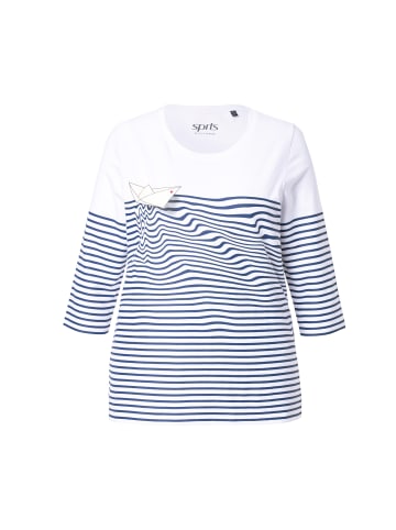Ulla Popken Langarmshirt in schneeweiß