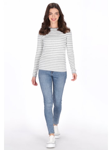 usha BLUE LABEL Women Sweater in grey melange white