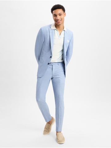 Finshley & Harding London Hose Hoxdon in hellblau weiß - 0001