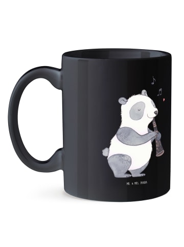 Mr. & Mrs. Panda Pott Klarinette Liebe  mit Spruch in Schwarz
