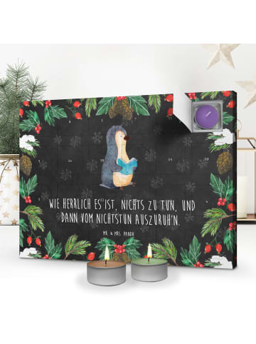 Mr. & Mrs. Panda Adventskalender Pinguin Buch mit Spruch in Kreidetafel