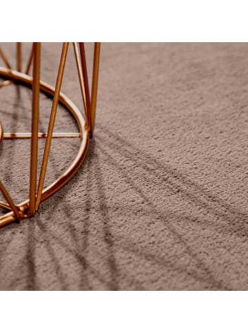 KADIMA DESIGN Waschbarer Teppich Badezimmer waschmaschinenwaschbar Unifarben in Beige