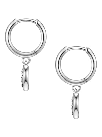 Glanzstücke München Creolen Herz aus Sterling Silber mit Zirkonia in silber