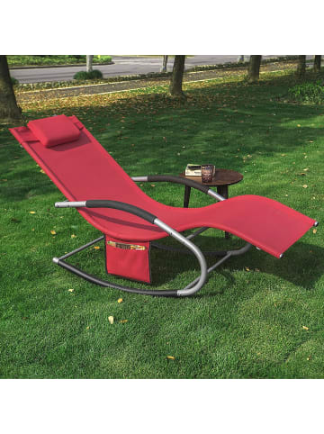 SoBuy Swingliege in Rot - (B)150 x (H)63 x (T)87cm