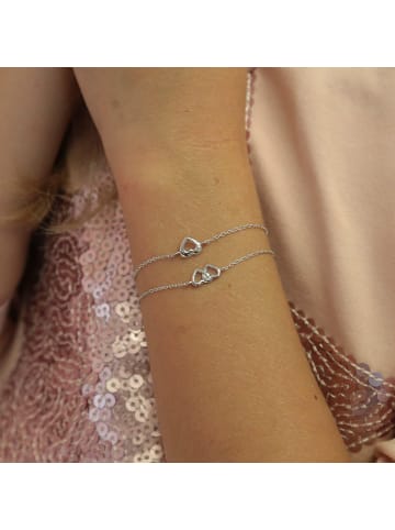 Lucardi 925 Silber Armband Herz