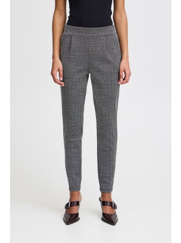 ICHI Freizeithose IHKATE Regular fit in Black/White Herringbone