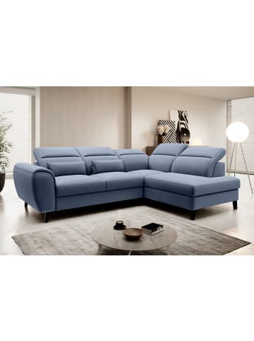 MF Design Nobel Recamiere Rechts in Blau -  (L) 265 x (B) 265 x (H) 100 cm