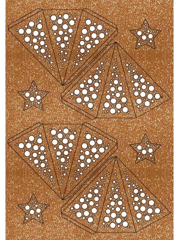 Buntpapierfabrik Ludwig Bähr Bastelset Modena-Stern mini Dots 220G A4 Packung mit 2 Stück kupfer
