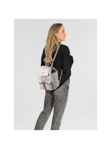 Guess Manhattan II City Rucksack 33 cm in dark taupe logo