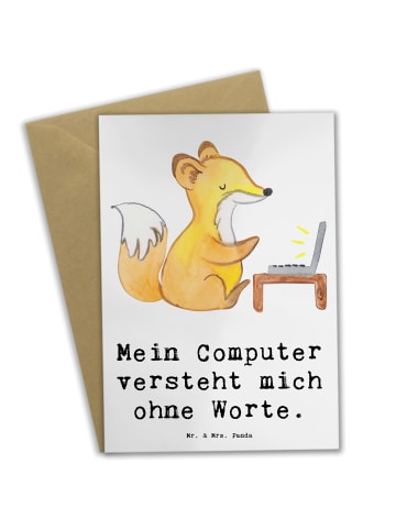Mr. & Mrs. Panda doppelkarte Verständnisvoller Softwareentwickle... in Weiß