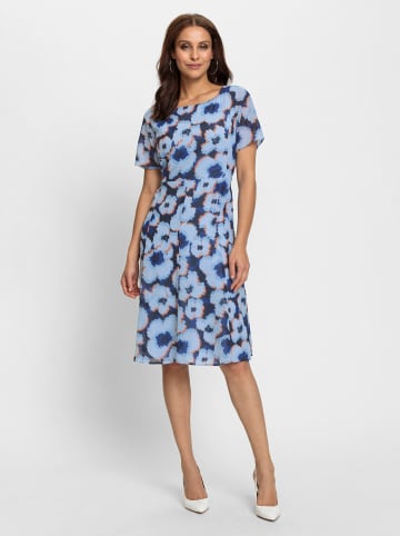 WITT WEIDEN Druckkleid in hellblau-royalblau-bedruckt