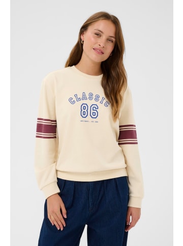 SAINT TROPEZ Sweatshirt AbahSZ Gerade Passform in Seedpearl