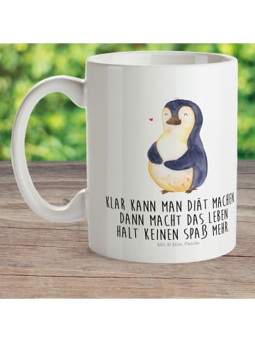 Mr. & Mrs. Panda Kindertasse Pinguin Diät mit Spruch in Weiß