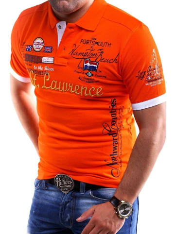 behype Poloshirt LAWRENCE in orange