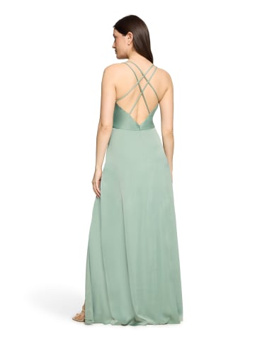 Vera Mont Abendkleid mit V-Ausschnitt in Foggy Green
