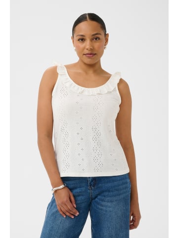 Kaffe Ärmellose Bluse KAmaria Tight fit in Chalk