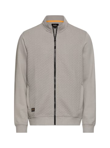 Camel Active Sweatjacke mit leichtem Stehkragen in Grau