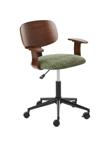 Beliani Bürostuhl GUNNISON in Braun/Grün - (W) 63 x (H) 74 x (L) 63 cm