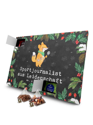 Mr. & Mrs. Panda Advents-Teekalender Sportjournalist Leidenschaf... in Kreidetafel
