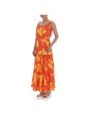 Ital-Design Kleid in Orange und Gelb