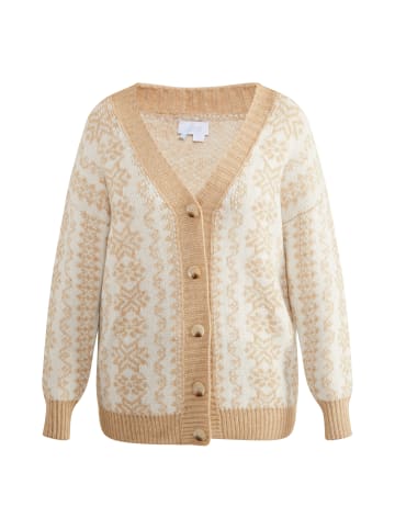 usha BLUE LABEL Oversize Cardigan in Beige Creme