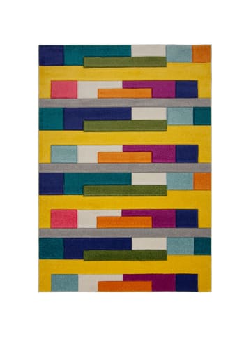 KADIMA DESIGN Langlebiger Designer-Teppich mit abstraktem Muster, maschinengewebt