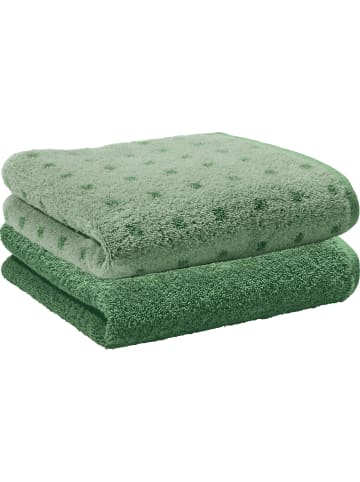 Erwin Müller Frottier, Jacquard Duschtuch 2er-Pack Sigmaringen in jade