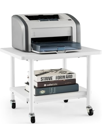 COSTWAY 2-stufig Druckerständer in Weiß