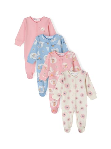 Minoti 4er. Set: Strampler 24babypack5 in hellpink