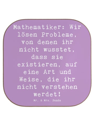 Mr. & Mrs. Panda Bierdeckel Spruch Mathematiker Magie mit Spruch in Lavendeltraum