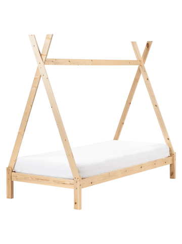 Beliani Kinderbett DEVAY in Heller Holzfarbton - (W) 99 x (H) 176 x (L) 208 cm